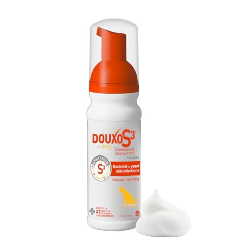 Douxo S3 Pyo Medicated Dog Mousse Bacterial & Yeast Infection Treatment For Dogs 5 Fl Oz