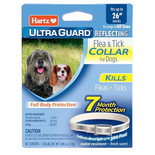 Hartz Ultraguard Reflecting Flea & Tick Collar For Dogs & Puppies Fits 1 Count 26 Inch