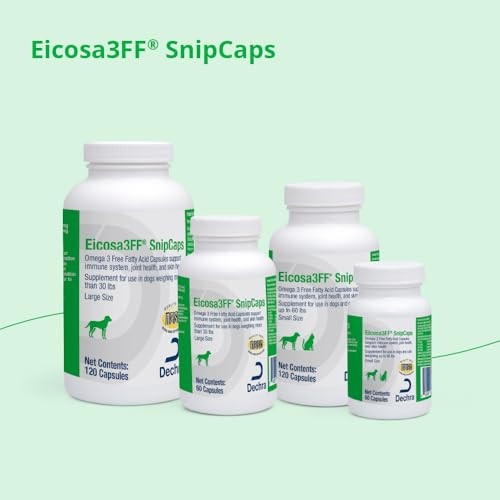 Eicosa3Ff Snipcaps Omega 3 Fatty Acid Capsules For Dogs Large 60 Ct