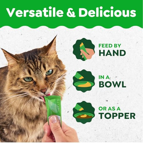 Greenies Feline Smart Purees Skin & Fur Health Lickable Cat Treats With 0.49 Oz 20 Count