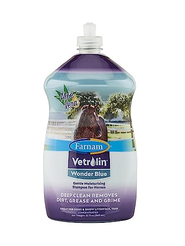 Farnam Vetrolin Wonder Blue Gentle Moisturizing Shampoo For Horses Livestock And Dogs