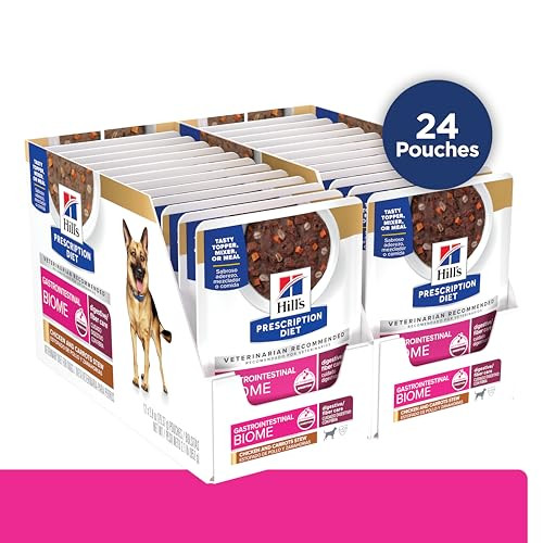 Hill's Prescription Diet Gastrointestinal Biome Wet Dog Food Chicken & Carrot Stew . Pouches 2.8 Oz 24Pack