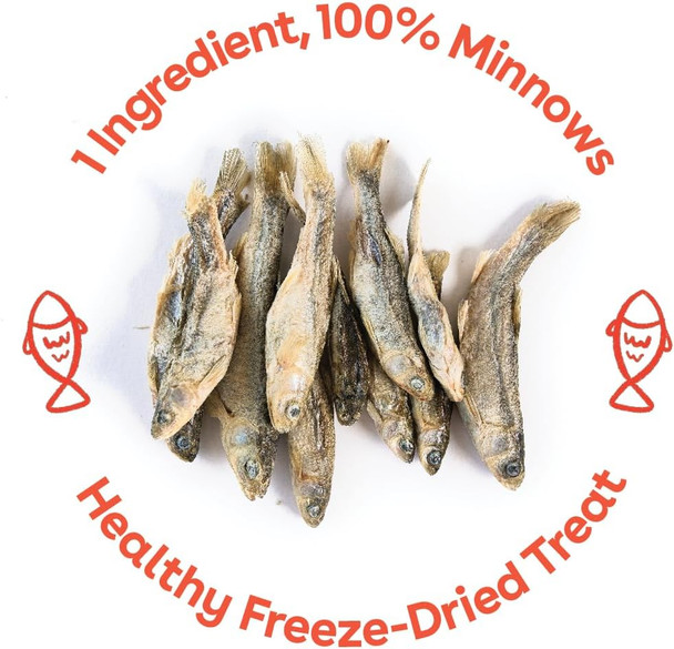 Pupford ze Dried Minnows for Dogs & Puppies - Healthy, Natural, Single Ingredient Dog Treats - Made in USA (1.5 oz)