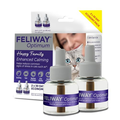 Feliway Optimum Cat Calming Diffuser Refill 2 Pack