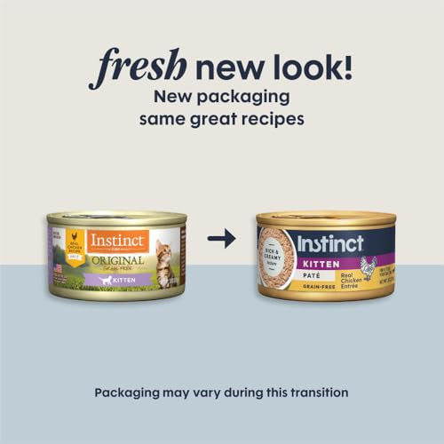 Instinct Pate Kitten Entrees Wet Canned Cat Food GrainFree Real Chicken 3 Oz Pack Of 24