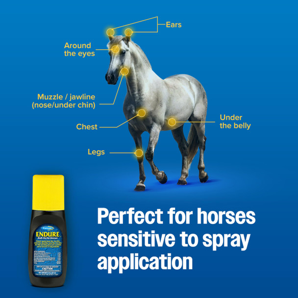 Farnam Endure RollOn Fly Repellent For Horses For Sensitive Areas 3 Ounces