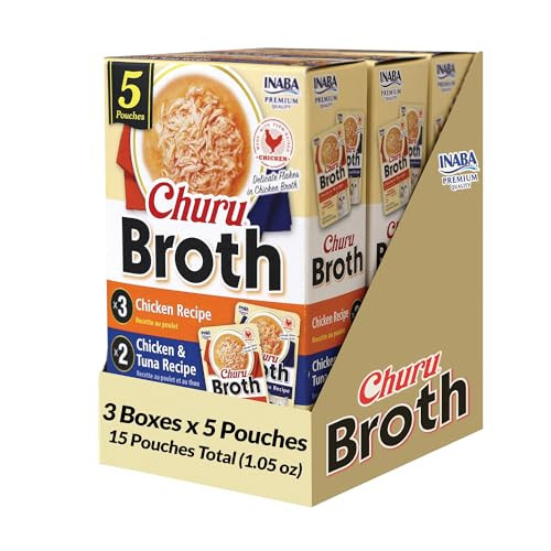 Inaba Churu Broth For Cats Creamy Pur'e Side Dish Pouch Pouches Total 1.05 Oz 15 Pouches