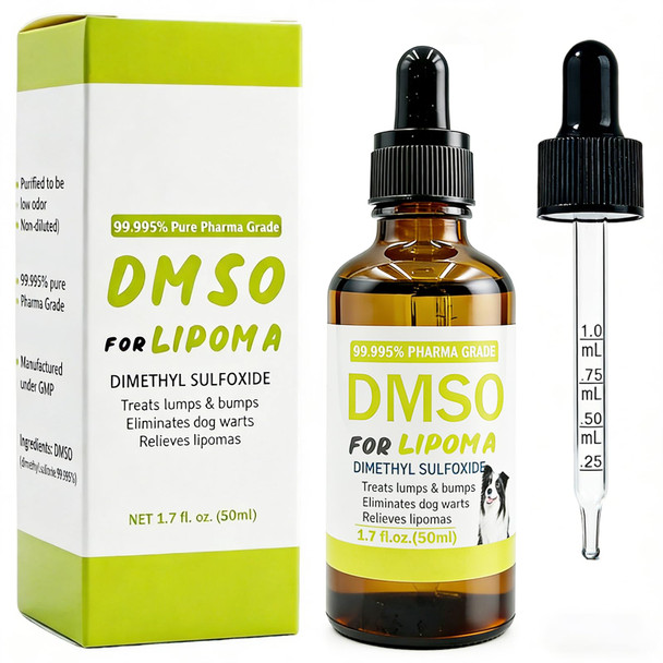 Jdicklary Topical 99.995% Dmso For Dogs Lipoma Lipoma Treatment For Dogs Reduce 1.7 Oz