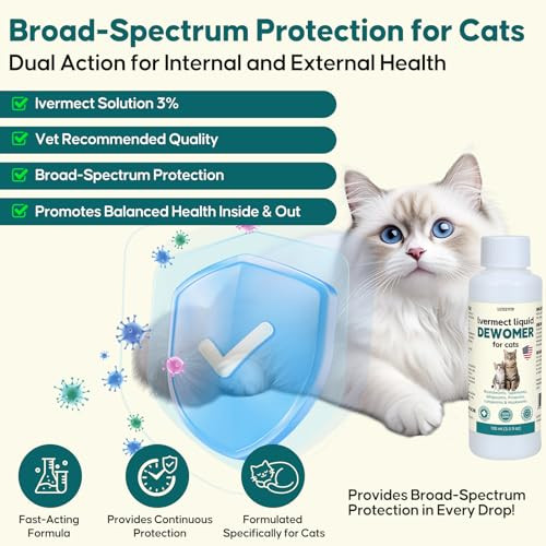 Luxevib Dewormer Liquid Formula For Cat Broad Spectrum Digestive Cleanser Supports Removal