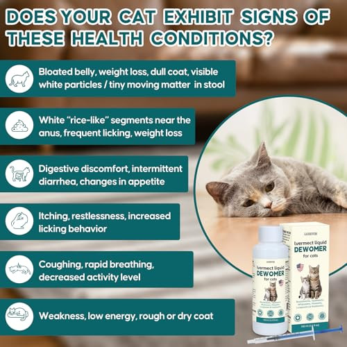 Luxevib Dewormer Liquid Formula For Cat Broad Spectrum Digestive Cleanser Supports Removal