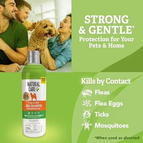 Natural Care Flea And Tick Dog Shampoo Flea & Tick Treatment For Dogs 12 Fluid Ounces