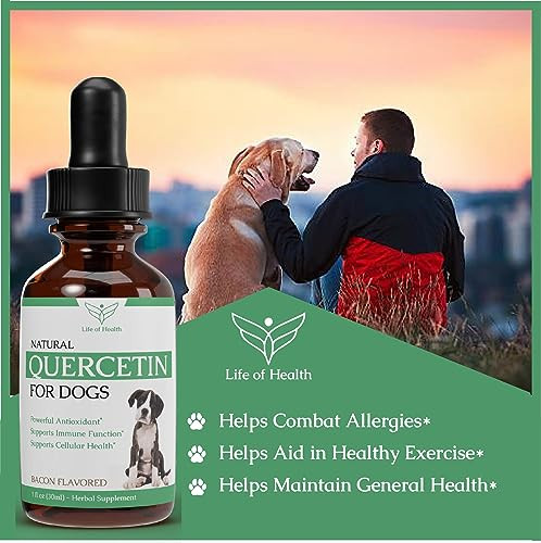 Life Of Health Quercetin For Dogs Quercetin For Dogs Allergies Supports Immune Respiratory Skin 1 Fl Oz