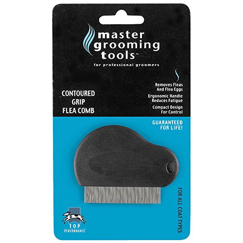 Master Grooming Tools Contoured Grip Flea Combs 3Inch