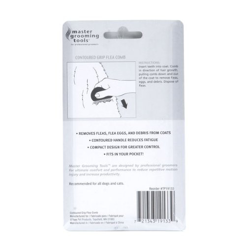 Master Grooming Tools Contoured Grip Flea Combs 3Inch