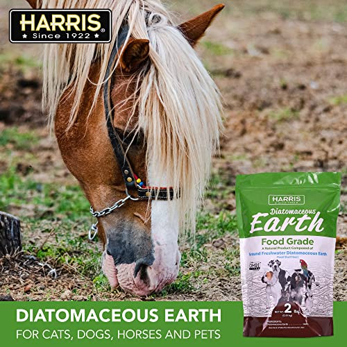 Harris Food Grade Diatomaceous Earth For Pets For Cats Dogs Horses And 2 Lb