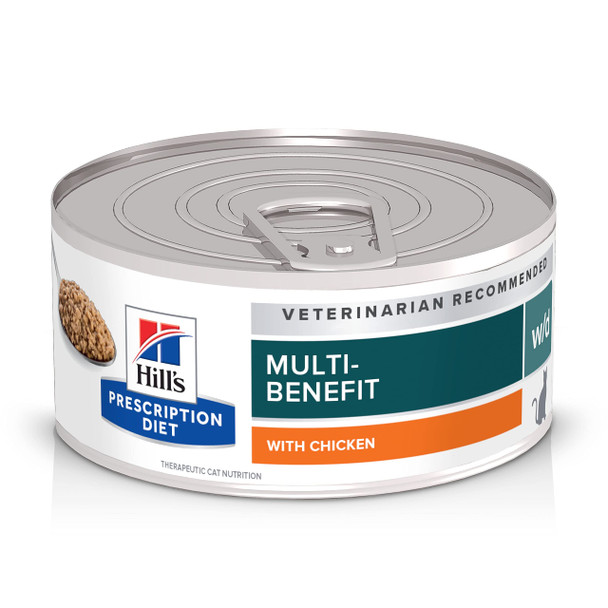 Hill's Prescription Diet W/D MultiBenefit Digestive/Weight/Glucose/Urinary Management Wet Cat Food Chicken . Cans 24Pack 5.5 Oz 24Pack
