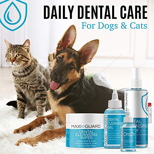 MaxiGuard Maxi/Guard Dental Cleansing Wipes For Dogs Cats Horses And Companion Animals 100 Wipes