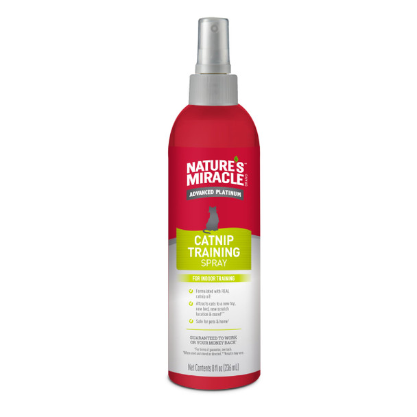 Nature's Miracle Advanced Catnip Training Spray With Real Catnip Oil Attracts Cats And 8 Ounces