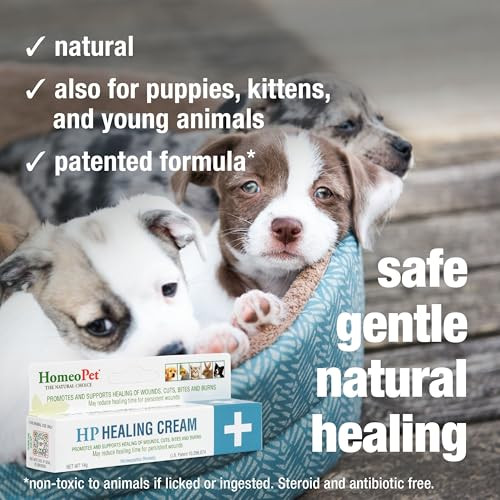 Homeopet Hp Healing Cream Safe And Natural SkinHealing Ointment For Cats And 14 Grams