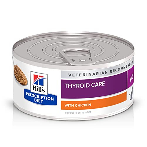 Hill's Prescription Diet Y/D Thyroid Care Wet Cat Food Chicken . Cans 24Pack 5.5 Oz 24Pack