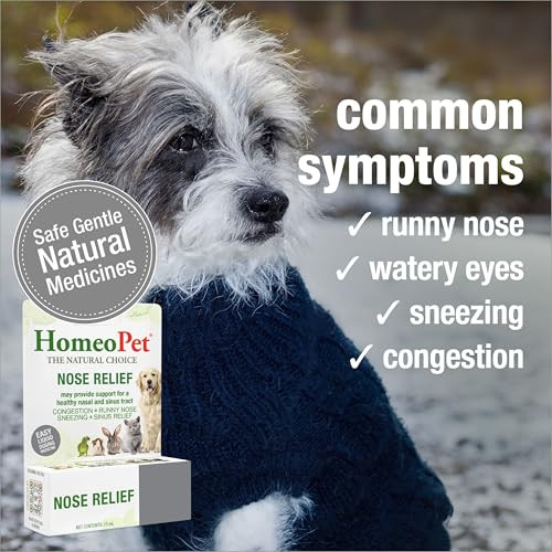 Homeopet Nose Relief Safe And Natural Sinus Supplement For Cats Dogs And 15 Milliliters