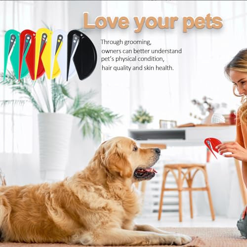 Heartfeltyire 5Pcs Pet Knot Opener Knotting Comb Removal Dematting Hair Flea Brush