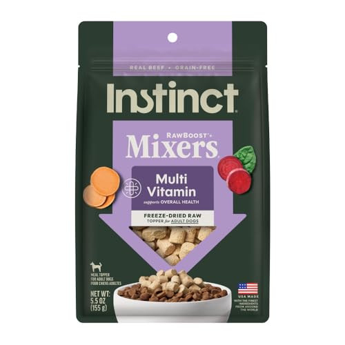 Instinct Rawboost Functional Mixers Freeze Dried Dog Food Topper GrainFree Real Beef 5.5 Oz