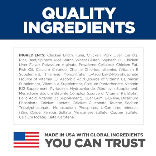 Hill's Science Diet Senior 11+ Healthy Cuisine Wet Cat Food Tuna & Carrot 2.8 Oz 24Pack