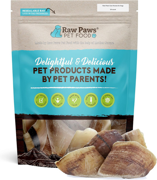Raw Paws Cow Hooves for Dogs, 10-Pack - All-Natural Beef Hooves made from -Range, Grass-Fed Cattle - Safe Rawhide Alternative - Dog Cow Hooves XL - Long-Lasting Cow Hoof Dog Chews Raw Paws Cow Hooves for Dogs, 10-Pack - All-Natural Beef Hooves made from -Range, Grass-Fed Cattle - Safe Rawhide Alternative - Dog Cow Hooves XL - Long-Lasting Cow Hoof Dog Chews