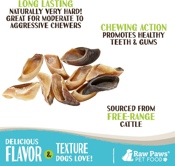 Raw Paws Cow Hooves for Dogs, 10-Pack - All-Natural Beef Hooves made from -Range, Grass-Fed Cattle - Safe Rawhide Alternative - Dog Cow Hooves XL - Long-Lasting Cow Hoof Dog Chews Raw Paws Cow Hooves for Dogs, 10-Pack - All-Natural Beef Hooves made from -Range, Grass-Fed Cattle - Safe Rawhide Alternative - Dog Cow Hooves XL - Long-Lasting Cow Hoof Dog Chews