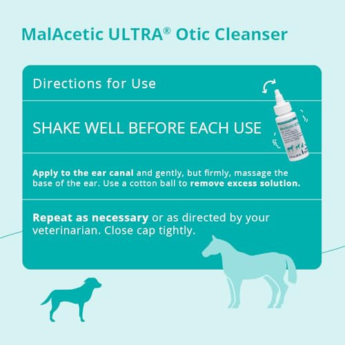 Malacetic Ultra Otic Cleanser For Dogs Cats And Horses 2 Oz