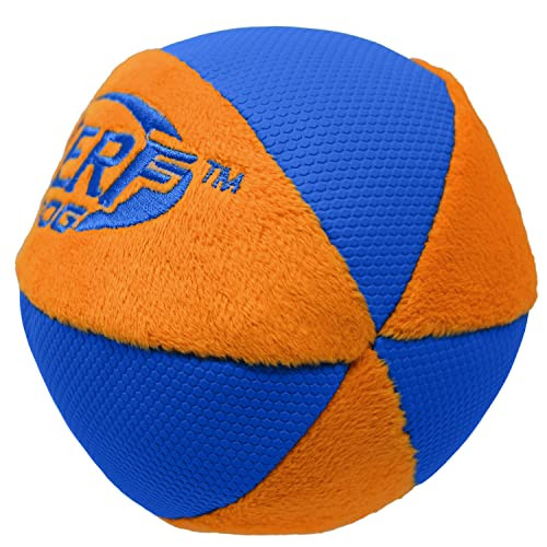 Nerf Dog Trackshot Ball Dog Toy With Interactive Squeaker And Crunch Lightweight Durable 4.5 Inches