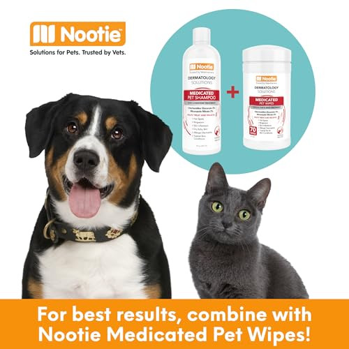 Nootie Medicated Pet Shampoo Chlorhexidine Dog Shampoo For Itch Relief Sold In 16Oz