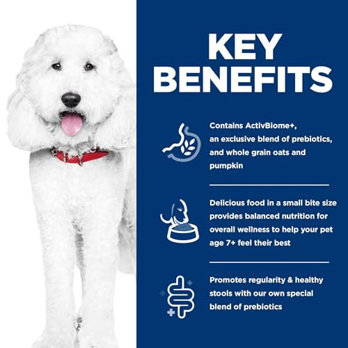 Hill's Science Diet Adult 7+ Perfect Digestion Small Bites Dry Dog Food Chicken Whole 12 Lb