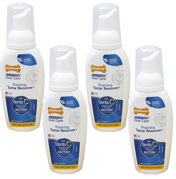 Nylabone 4 Pack) Nylabone Advanced Oral Care Dog Foaming Tartar Remover 4 Ounce 4 Pack