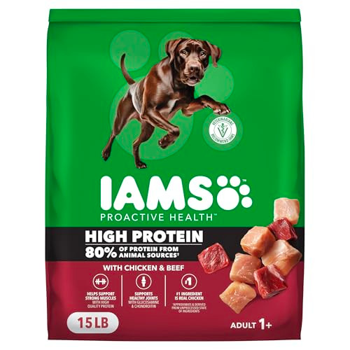 Iams Proactive Health High Protein Dry Dog Food With Chicken & Beef 15 Lb