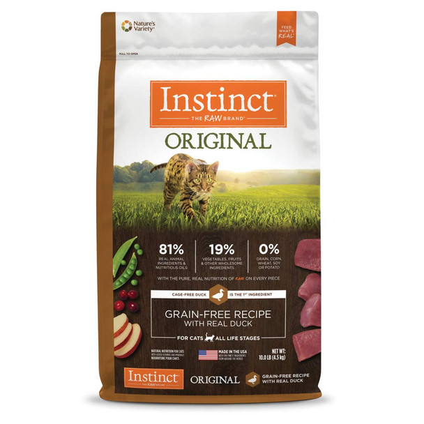 Instinct Original Duck Dry Cat Food . Bag 10 Lb