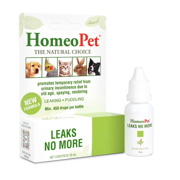 Homeopet Leaks No More Safe Gentle And Natural Supplement For Cat And 15 Milliliters