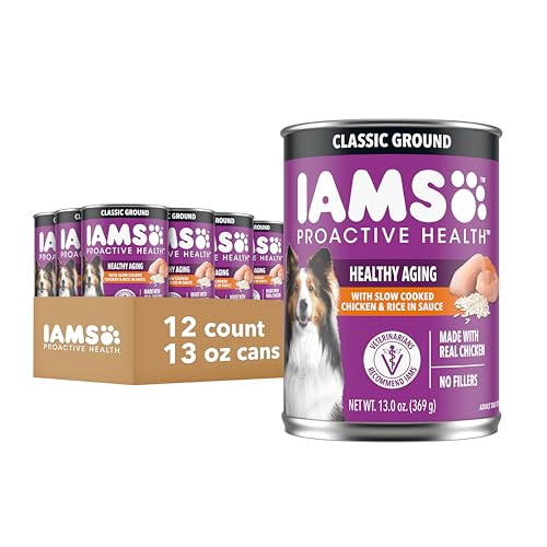 Iams Proactive Health Senior Wet Dog Food Classic Ground Dog Wet Food 13 Oz Pack Of 12
