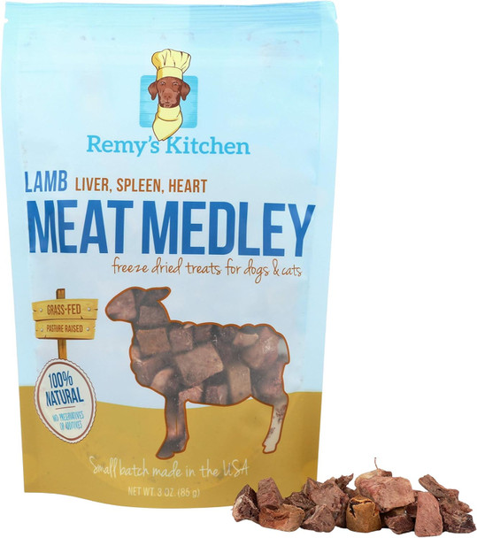 Lamb Meat Medley ze-Dried Treats for Dogs and Cats 3 oz USA Sourced Locally, All Natural Small Batch Made Lamb Meat Medley ze-Dried Treats for Dogs and Cats 3 oz USA Sourced Locally, All Natural Small Batch Made