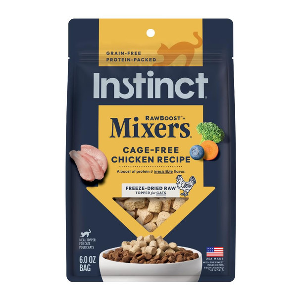 Instinct Raw Boost Mixers Freeze Dried Raw Cat Food Topper Grain 6 Ounce Pack Of 1