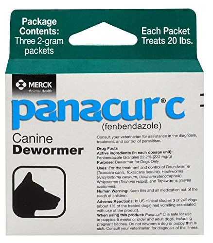Panacur C Canine Dewormer (Fenbendazole) 2 GramWhite
