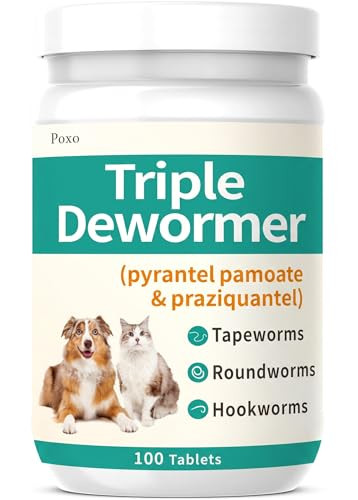Poxo Pyrantel Pamoate And Praziquantel DeWormer Tablet For Dog & Cat BroadSpectrum 100 Tablets