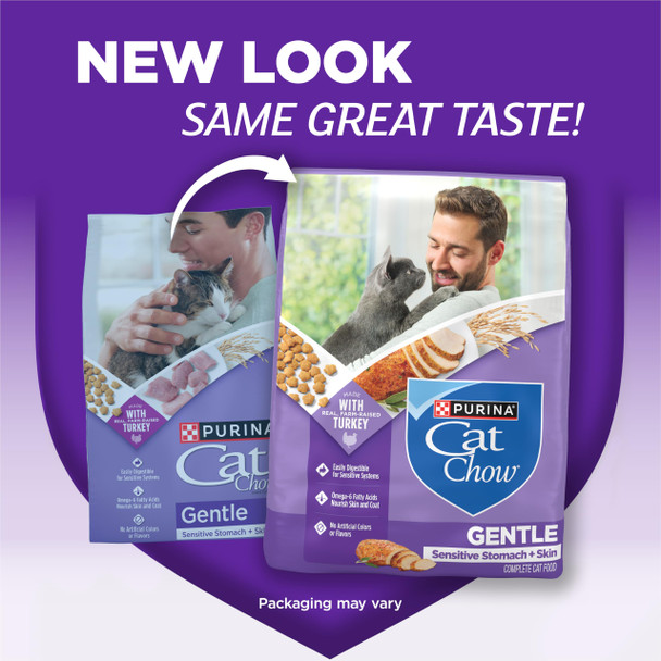 Purina Cat Chow Gentle Sensitive Stomach And Skin Dry Cat Food With Turkey 13 Lb