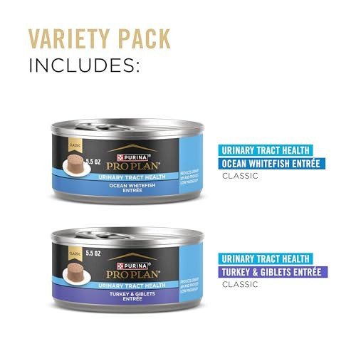 Purina Pro Plan Urinary Tract Health Pate Cat Food Variety Pack Turkey And Giblets 5.5 Oz Variety Pack