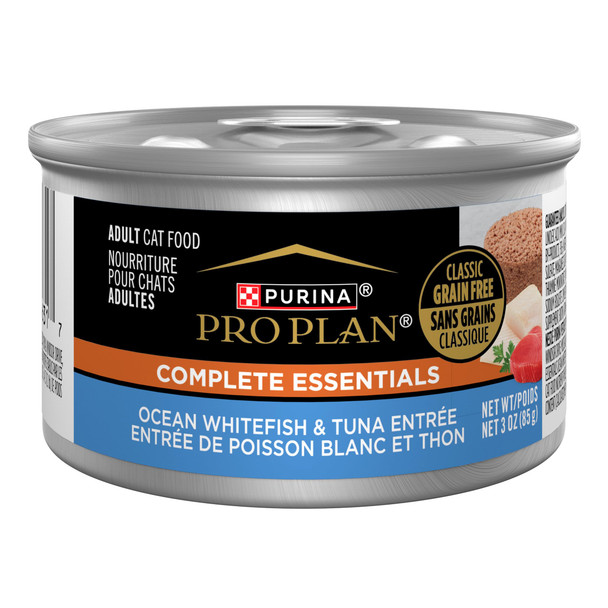 Purina Pro Plan Grain High Protein Pate Wet Cat Food Complete Essentials Ocean 3 Oz Pack Of 24