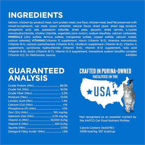 Purina One Plus High Protein Cat Food Dry Salmon And Ocean Whitefish Cat 7 Lb