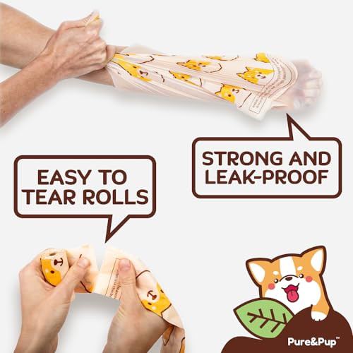 Pure & Pup 100% Home Compostable Dog Poop Bags Plant Based Corn Starch 270 Count