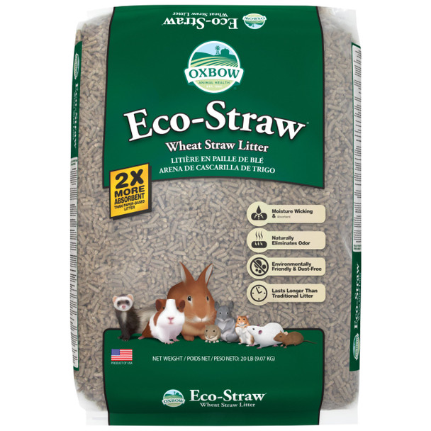 Oxbow Eco Straw Wheat Straw Litter For Small Animals Low Dust Rabbit 20 Lb
