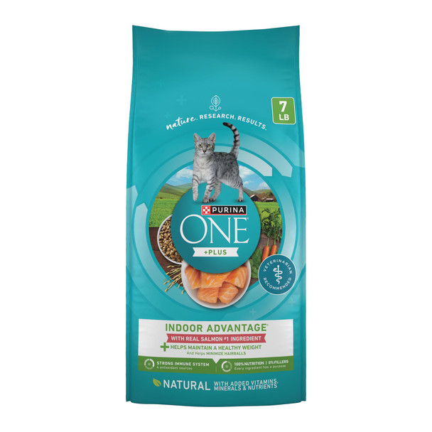 Purina One Natural Low Fat Indoor Dry Weight Control High Protein Cat Food 7 Lb